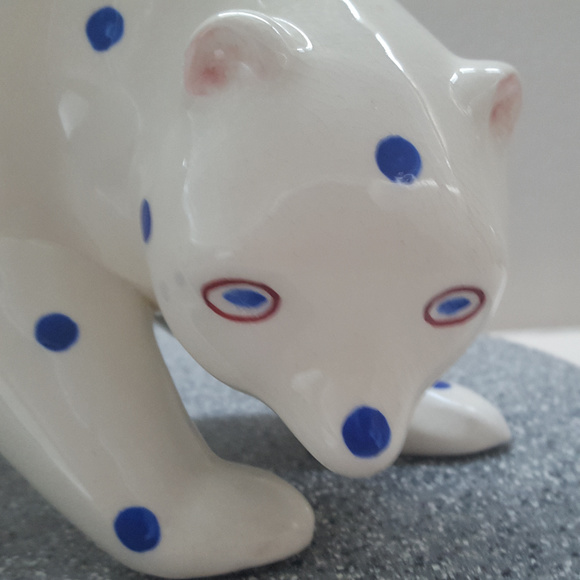50's Plichta Weymss Bovey Blue Spotted Polar Bear - Picture 2 of 4